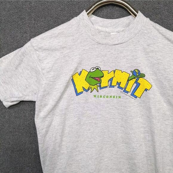 VTG Kermit The Frog T-Shirt Kids 10-12 Graphic Print Wisconsin Single Stitch - Picture 1 of 11